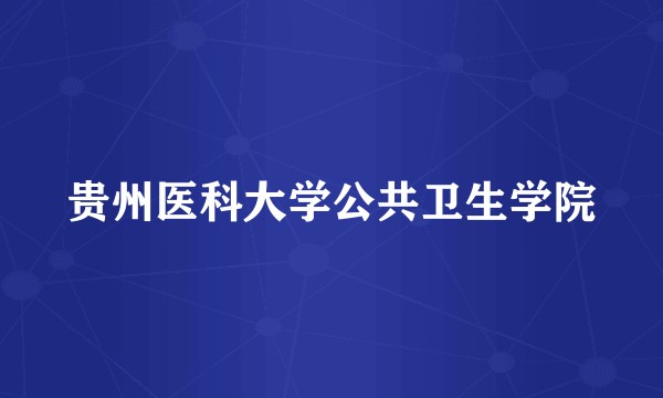 贵州医科大学公共卫生学院