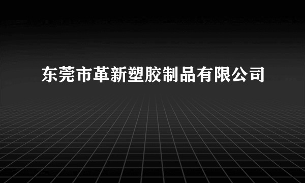东莞市革新塑胶制品有限公司