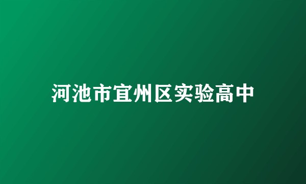 河池市宜州区实验高中