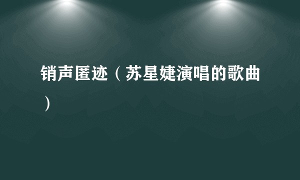 销声匿迹（苏星婕演唱的歌曲）