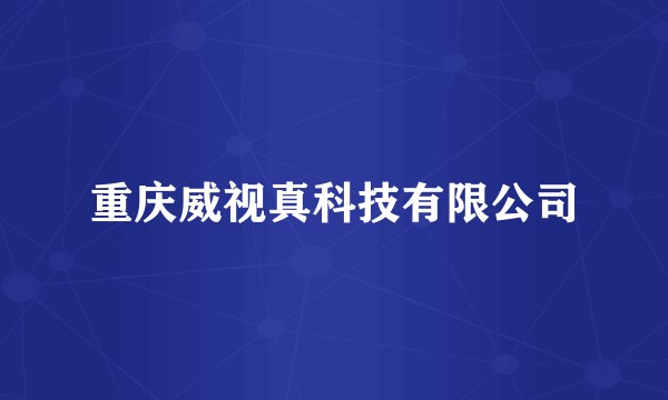 重庆威视真科技有限公司
