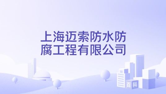 上海迈索防水防腐工程有限公司