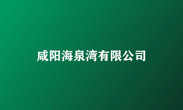 咸阳海泉湾有限公司