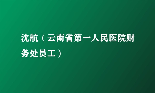 沈航（云南省第一人民医院财务处员工）