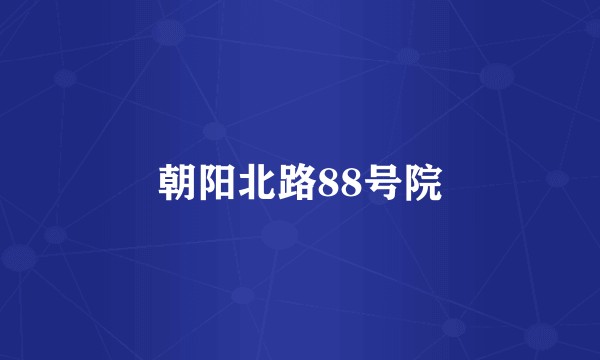 朝阳北路88号院
