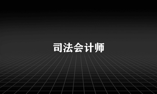 司法会计师
