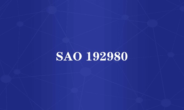 SAO 192980