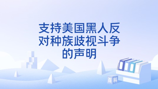 支持美国黑人反对种族歧视斗争的声明
