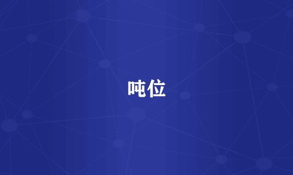 吨位