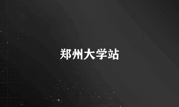 郑州大学站