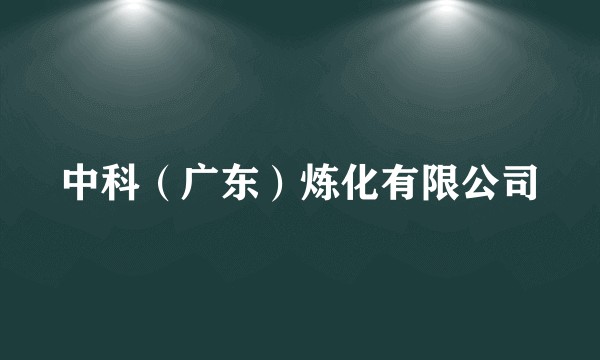中科（广东）炼化有限公司