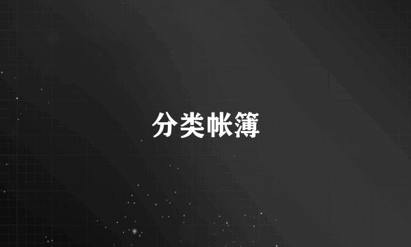 分类帐簿