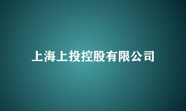上海上投控股有限公司