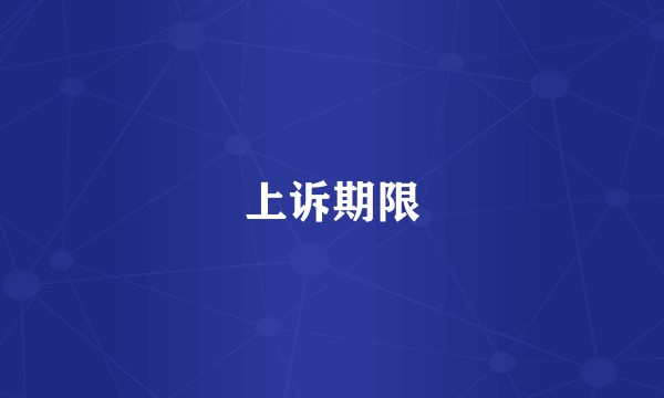 上诉期限