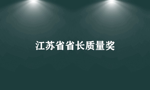 江苏省省长质量奖