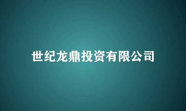 世纪龙鼎投资有限公司