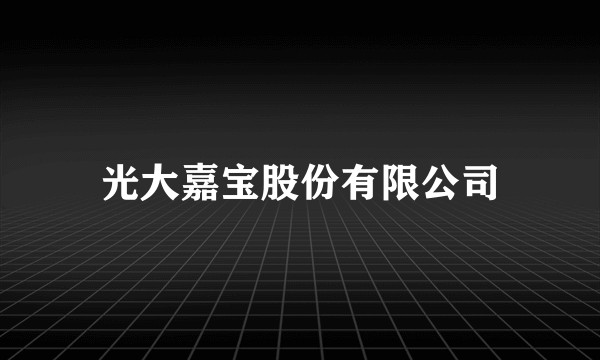光大嘉宝股份有限公司