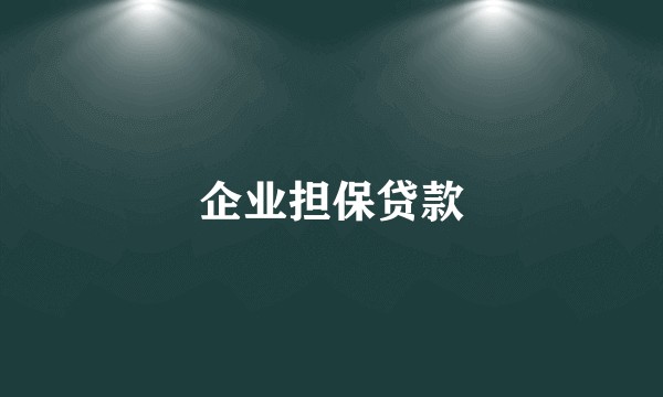企业担保贷款