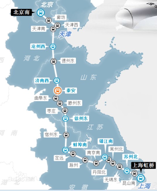 京沪高速铁路（中国北京至上海高速铁路）