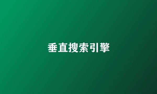 垂直搜索引擎