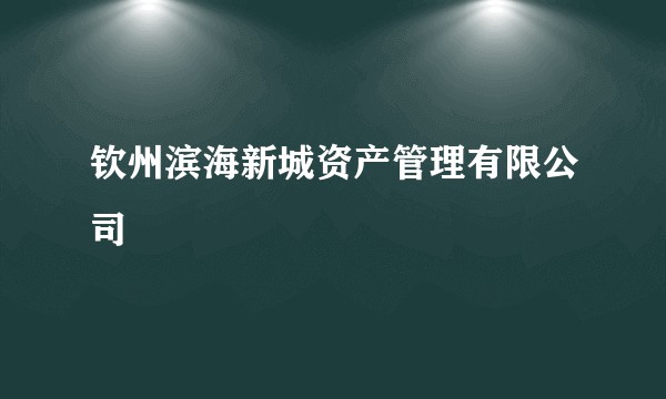 钦州滨海新城资产管理有限公司
