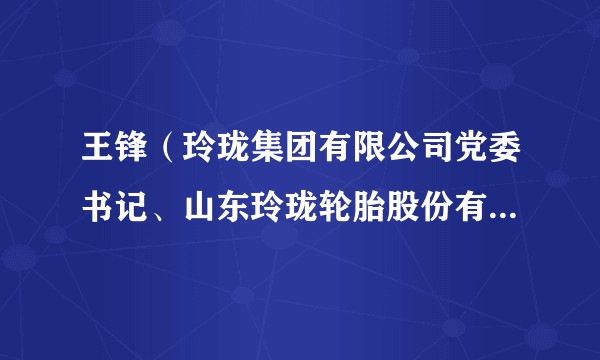 王锋（玲珑集团有限公司党委书记、山东玲珑轮胎股份有限公司董事长）
