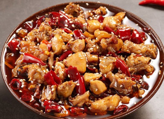 麻辣兔(以兔肉、葱为原料的菜品)