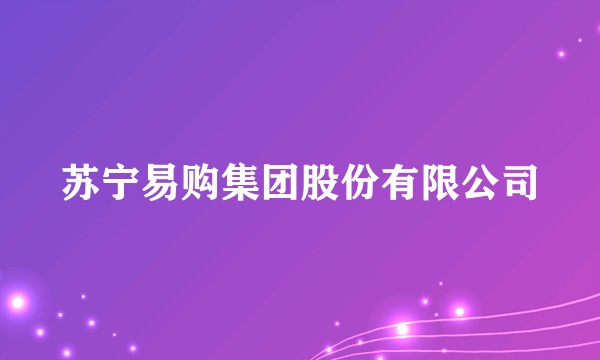 苏宁易购集团股份有限公司