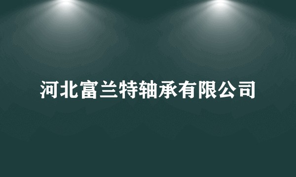 河北富兰特轴承有限公司