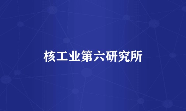 核工业第六研究所
