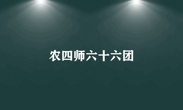 农四师六十六团