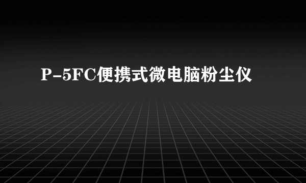P-5FC便携式微电脑粉尘仪