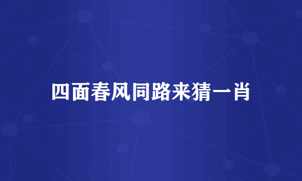 四面春风同路来猜一肖