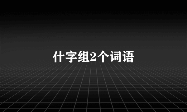 什字组2个词语