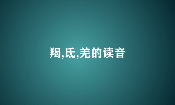 羯,氐,羌的读音