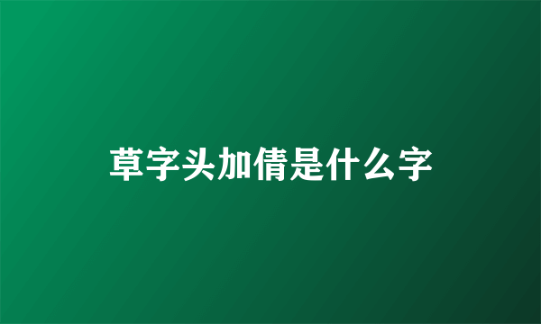 草字头加倩是什么字