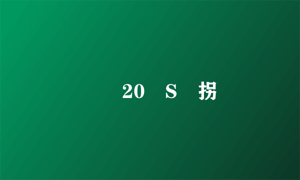 顫詪20 S拐