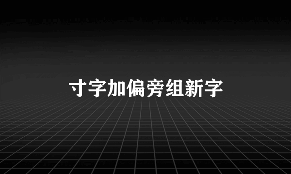 寸字加偏旁组新字