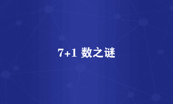 7+1 数之谜