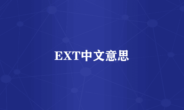 EXT中文意思