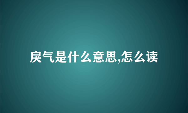 戾气是什么意思,怎么读
