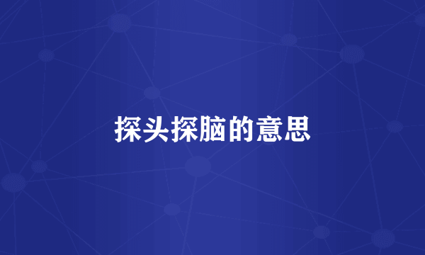 探头探脑的意思