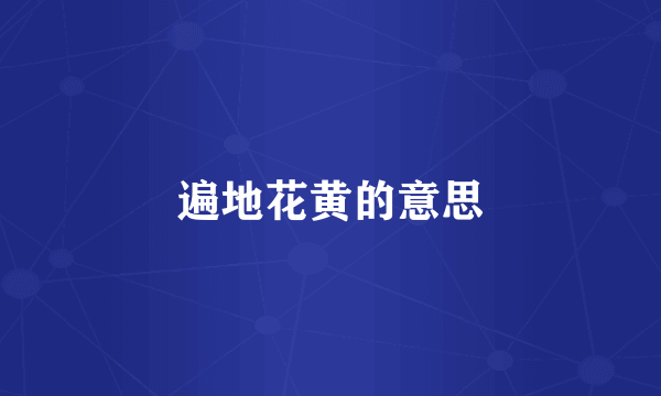 遍地花黄的意思