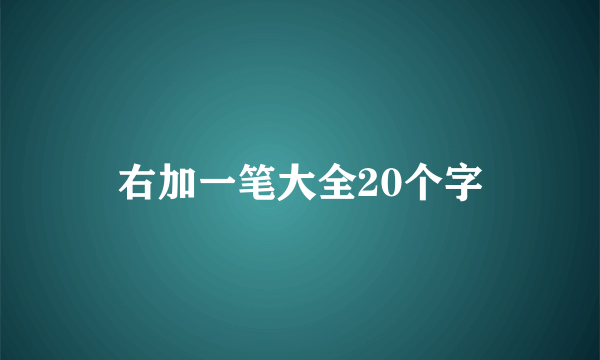 右加一笔大全20个字
