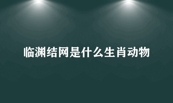 临渊结网是什么生肖动物