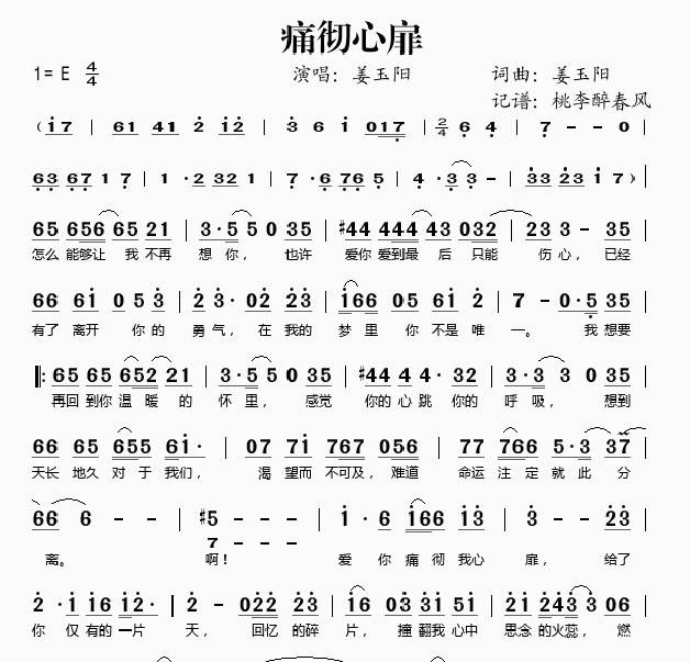 ‘爱你我痛彻心扉’是哪首歌的歌词?