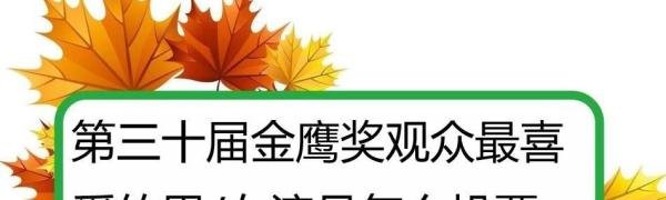 第三十届金鹰奖观众最喜爱的男/女演员怎么投票
