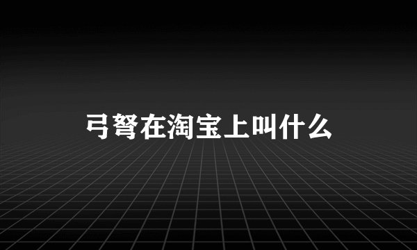 弓弩在淘宝上叫什么