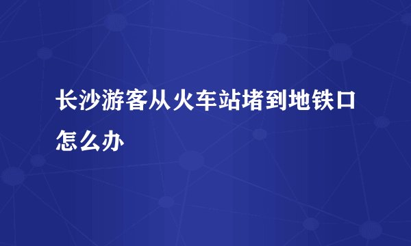 长沙游客从火车站堵到地铁口怎么办