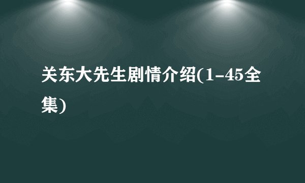 关东大先生剧情介绍(1-45全集)